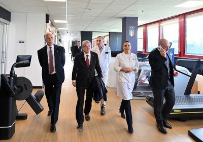 La visita di Thomas Bach al CPO Giulio Onesti e all'Istituto di Medicina e Scienza dello Sport