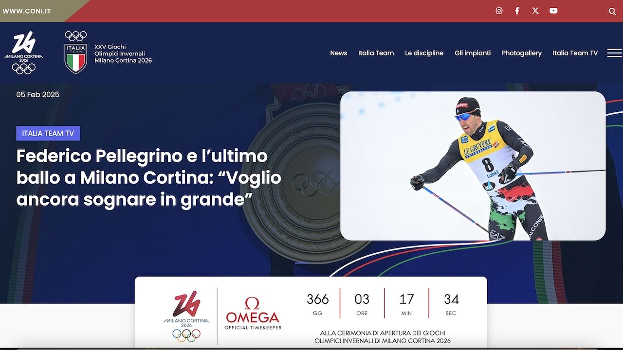 Online il sito dell’Italia Team, segui gli azzurri nella #roadtomilanocortina2026