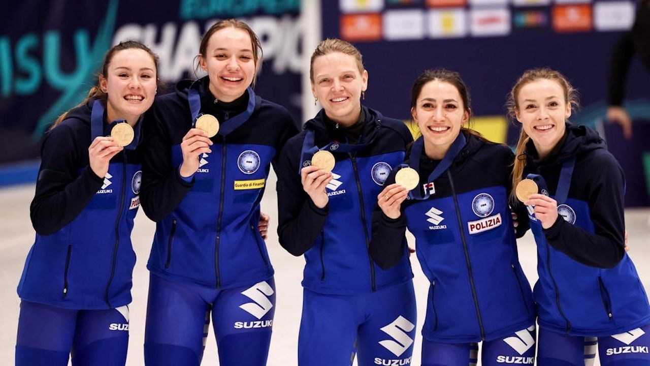  L'Italia cala il poker agli Europei di Dresda: oro per Fontana sui 1.000 metri e le azzurre della staffetta