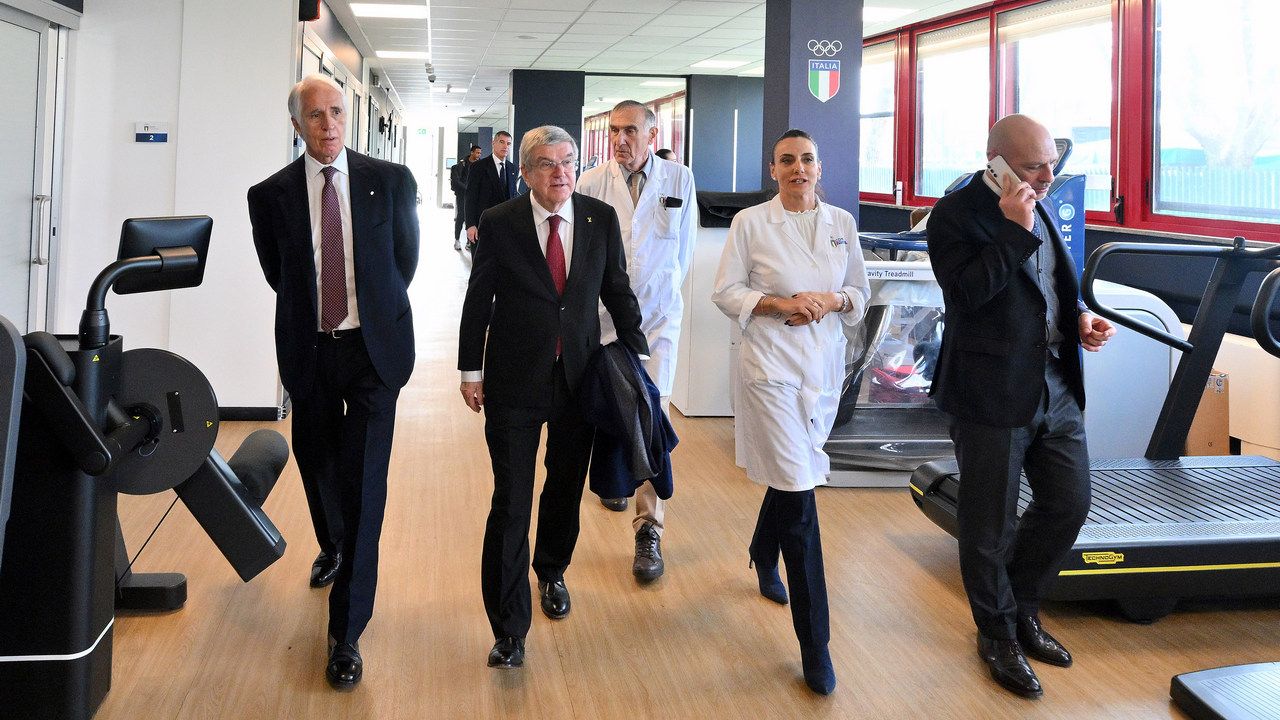 ll Presidente del CIO Thomas Bach visita il CPO Onesti, 